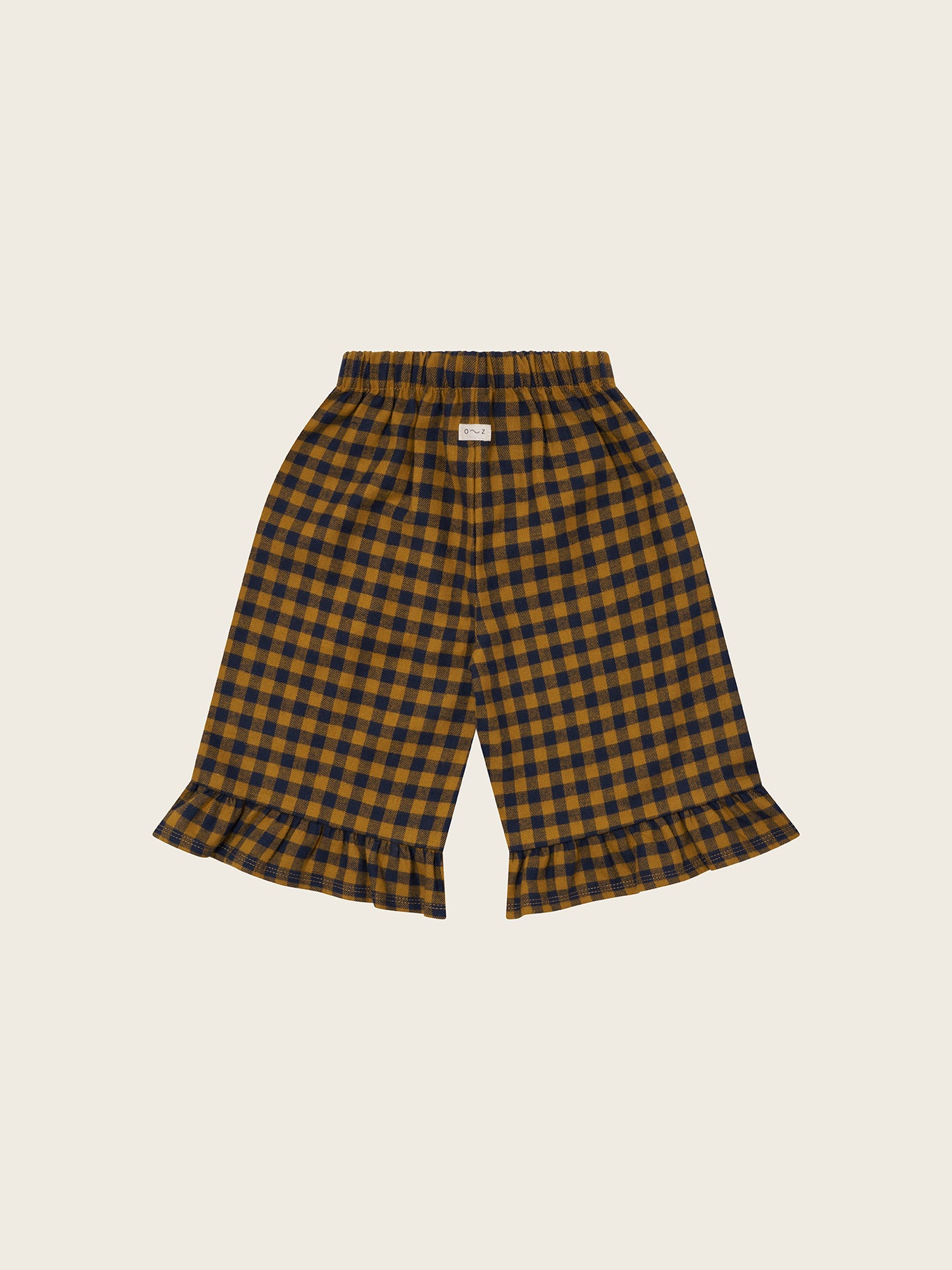 【ORGANIC ZOO】Blueberry Gingham Frill Culottes