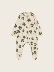 【ORGANIC ZOO】Clover Zip Sleepsuit  Undyed