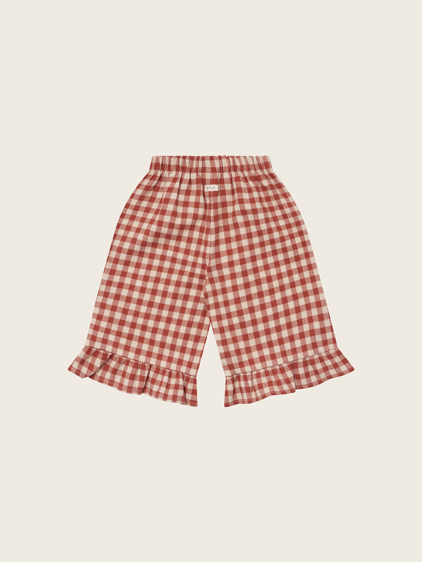 【ORGANIC ZOO】Paprika Gingham Frill Culottes