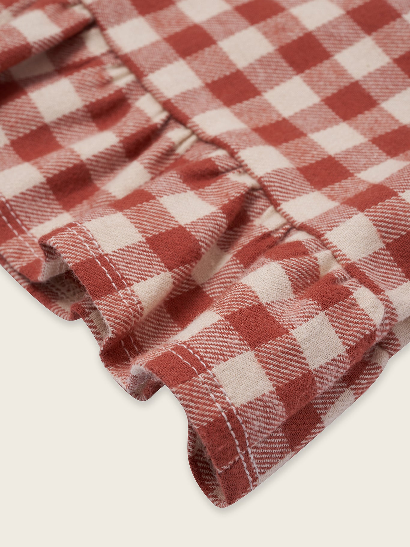 【ORGANIC ZOO】Paprika Gingham Frill Culottes