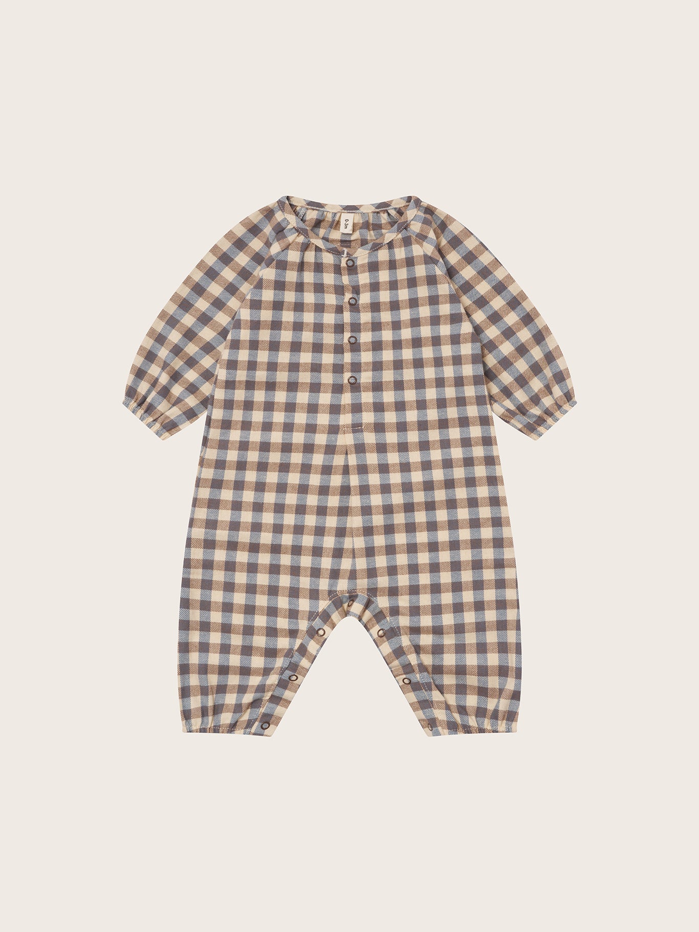 【ORGANIC ZOO】Shoreline Gingham  Onesie