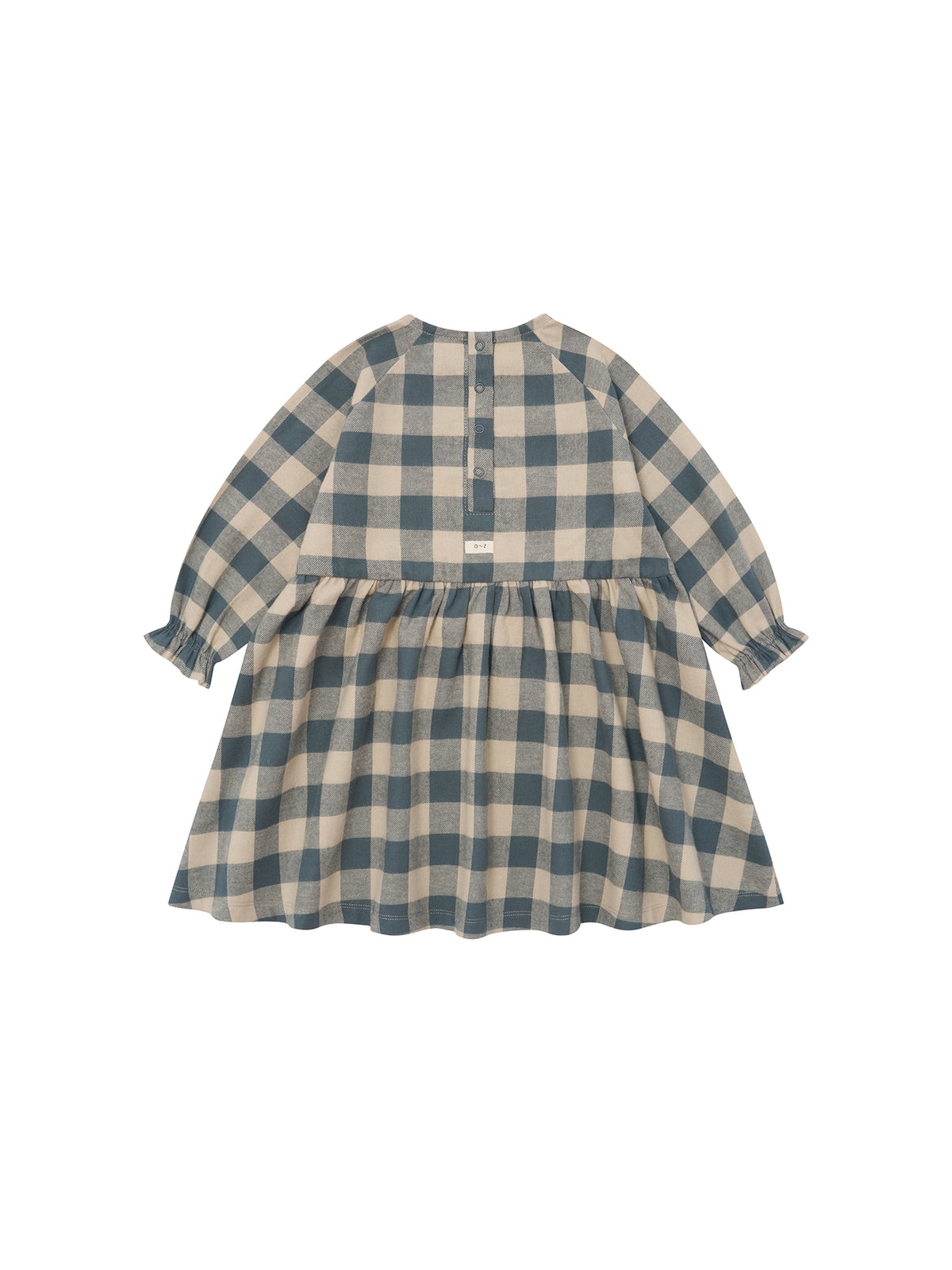 【ORGANIC ZOO】Fog Blue Gingham Field Dress