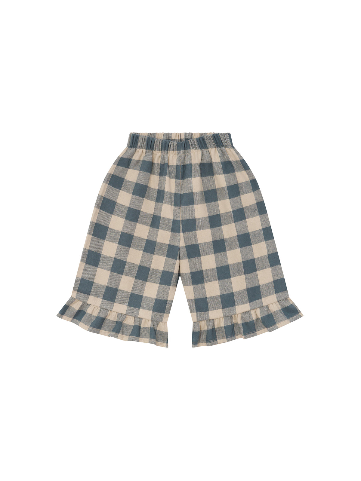 【ORGANIC ZOO】Fog Blue Gingham Frill Culottes