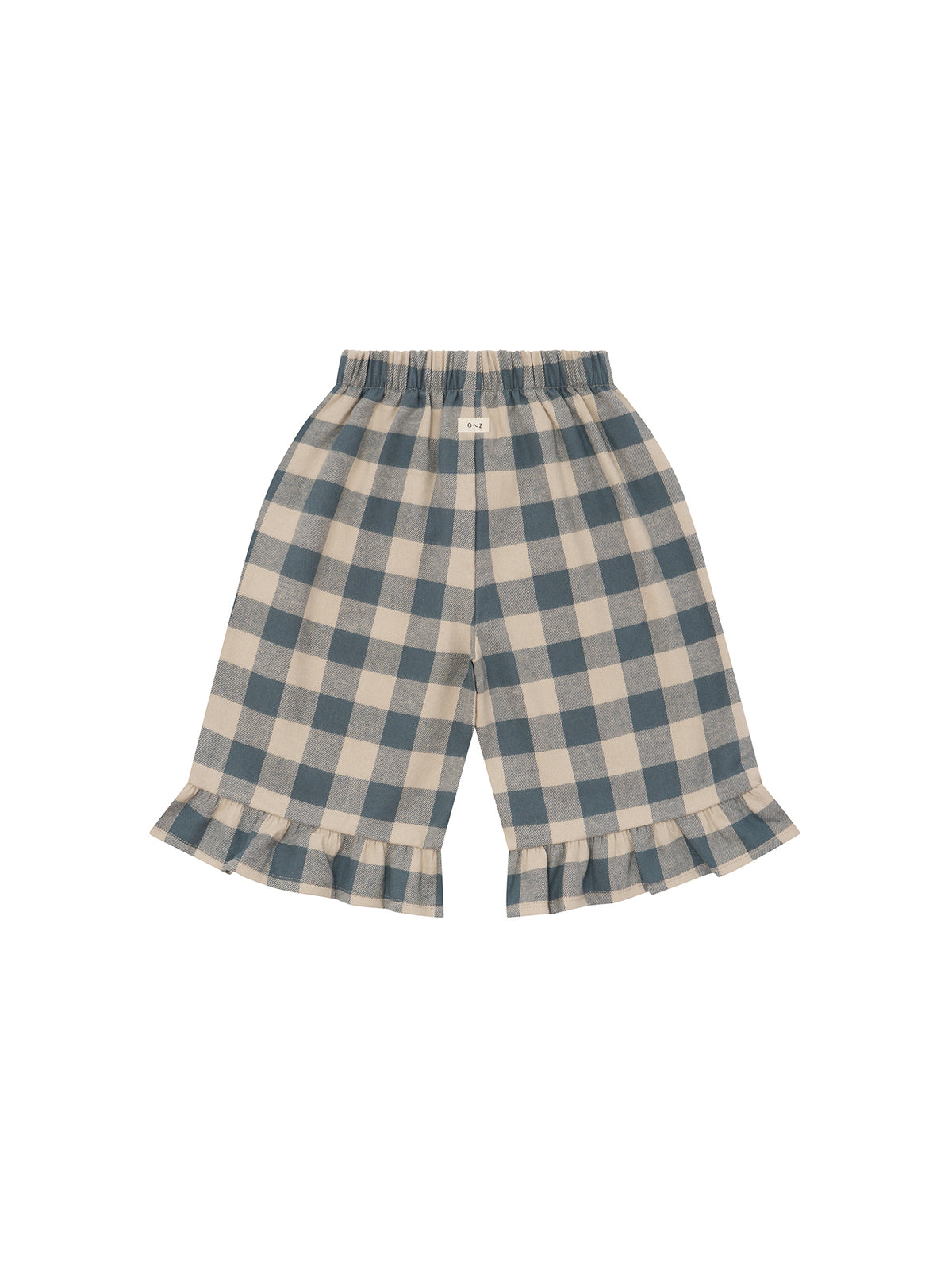 【ORGANIC ZOO】Fog Blue Gingham Frill Culottes