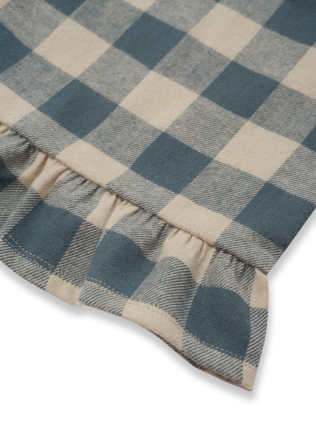 【ORGANIC ZOO】Fog Blue Gingham Frill Culottes