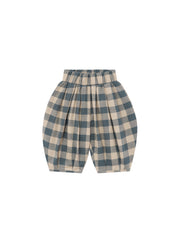 【ORGANIC ZOO】Fog Blue Gingham Lodge Pants