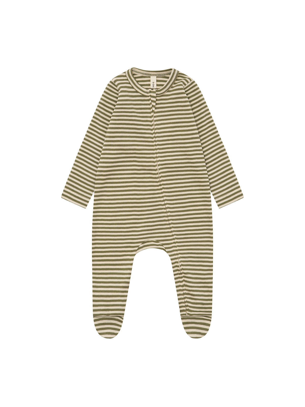 【ORGANIC ZOO】Fern Stripes Zip Sleepsuit