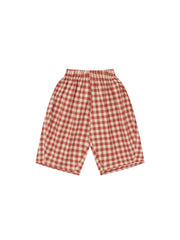 【ORGANIC ZOO】Paprika Gingham Barrel Pants
