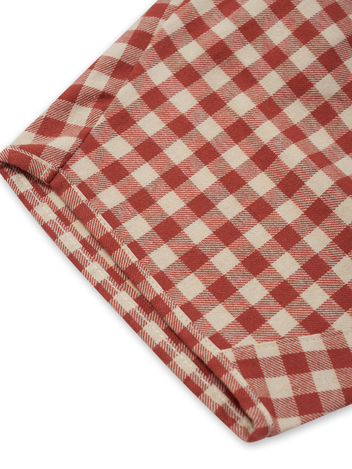 【ORGANIC ZOO】Paprika Gingham Barrel Pants