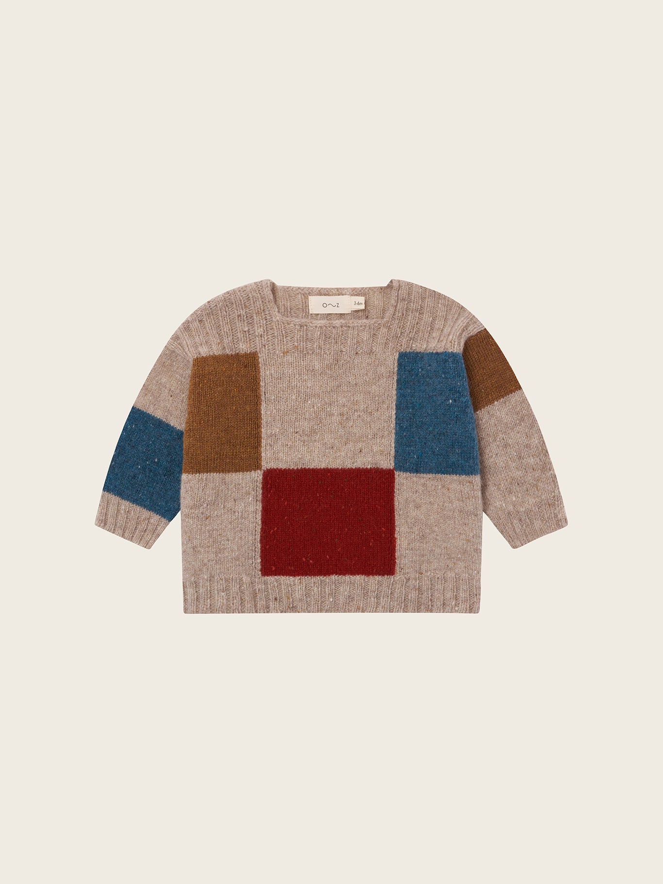 【ORGANIC ZOO】Block Patchwork Wool Jumper