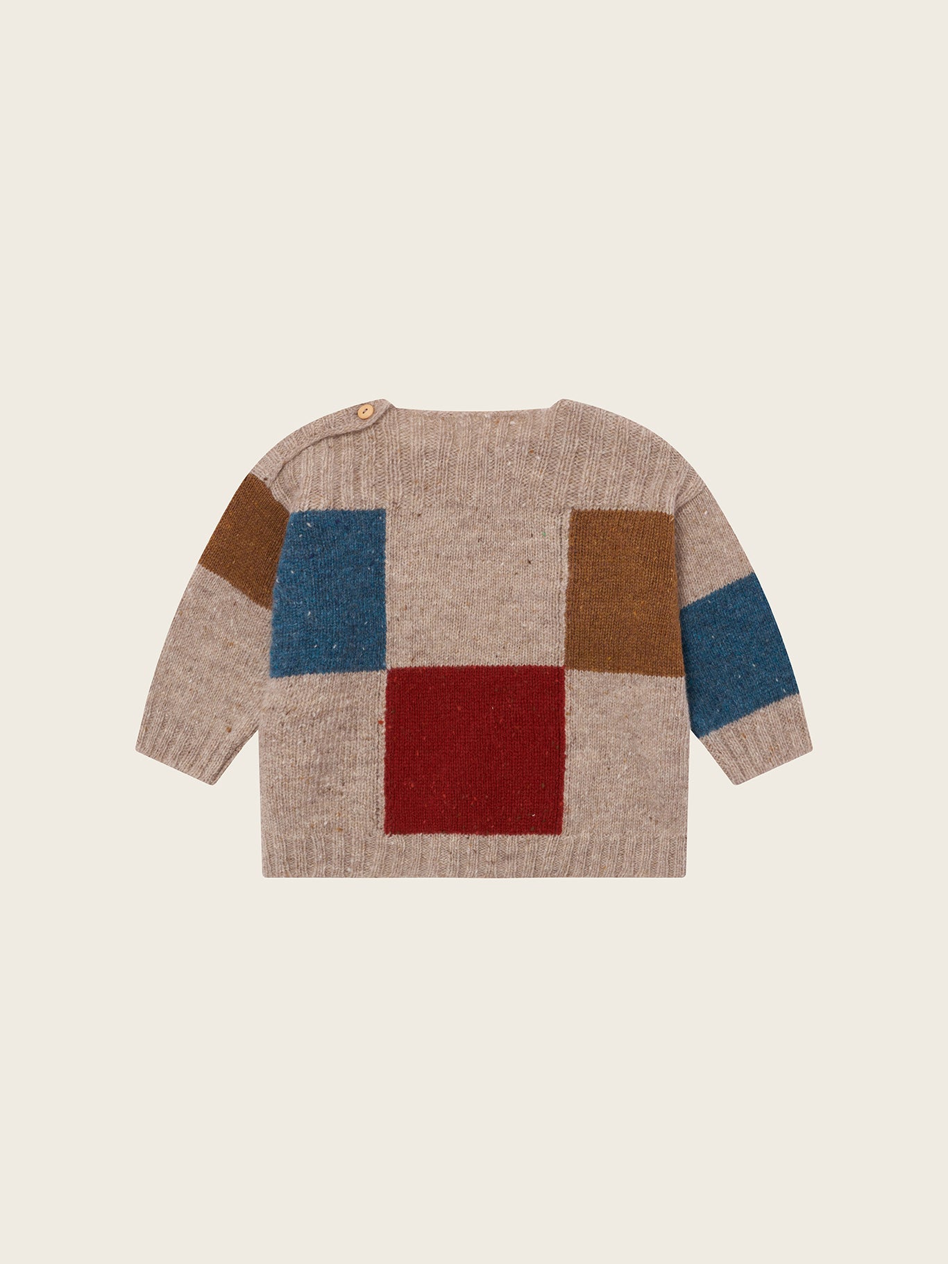 【ORGANIC ZOO】Block Patchwork Wool Jumper