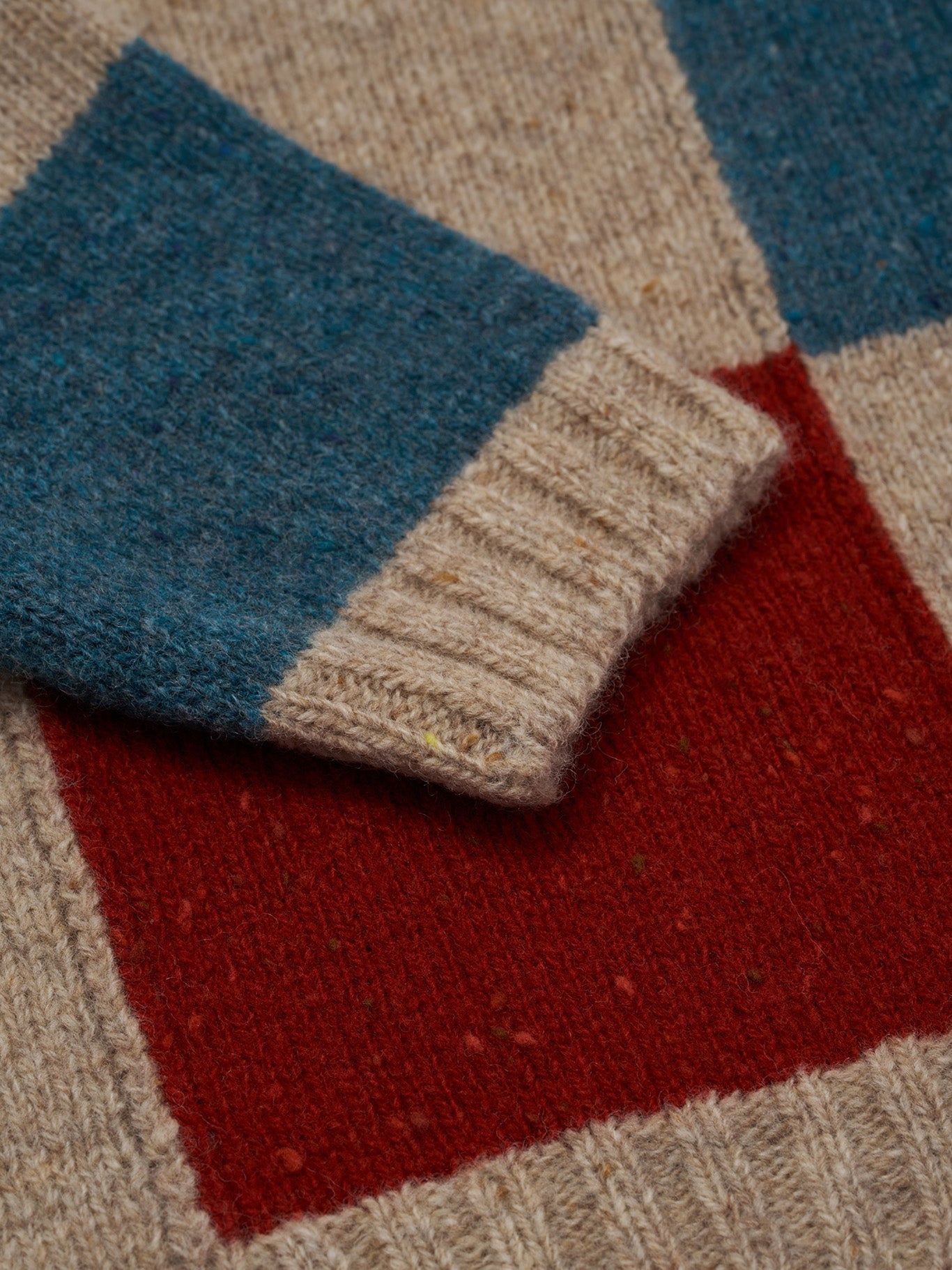【ORGANIC ZOO】Block Patchwork Wool Jumper