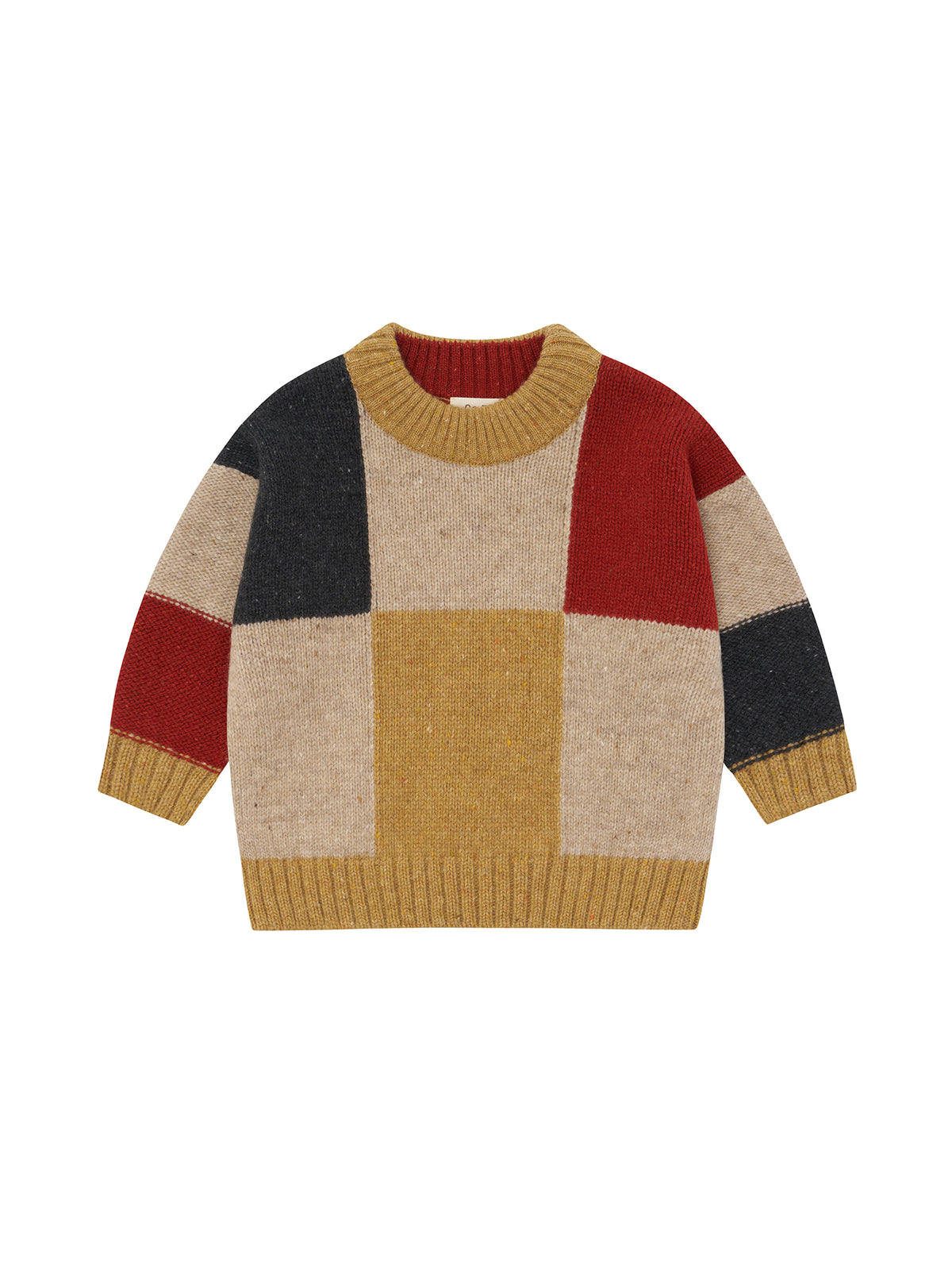 【ORGANIC ZOO】Patchwork Wool Jumper