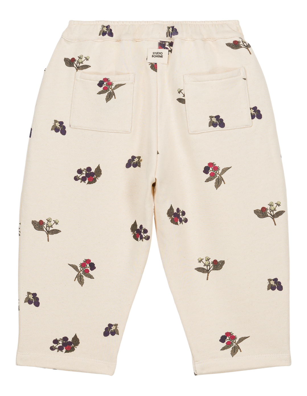【STUDIO BOHEME】CARROT PANTS - ECRU / BLACKBERRIES