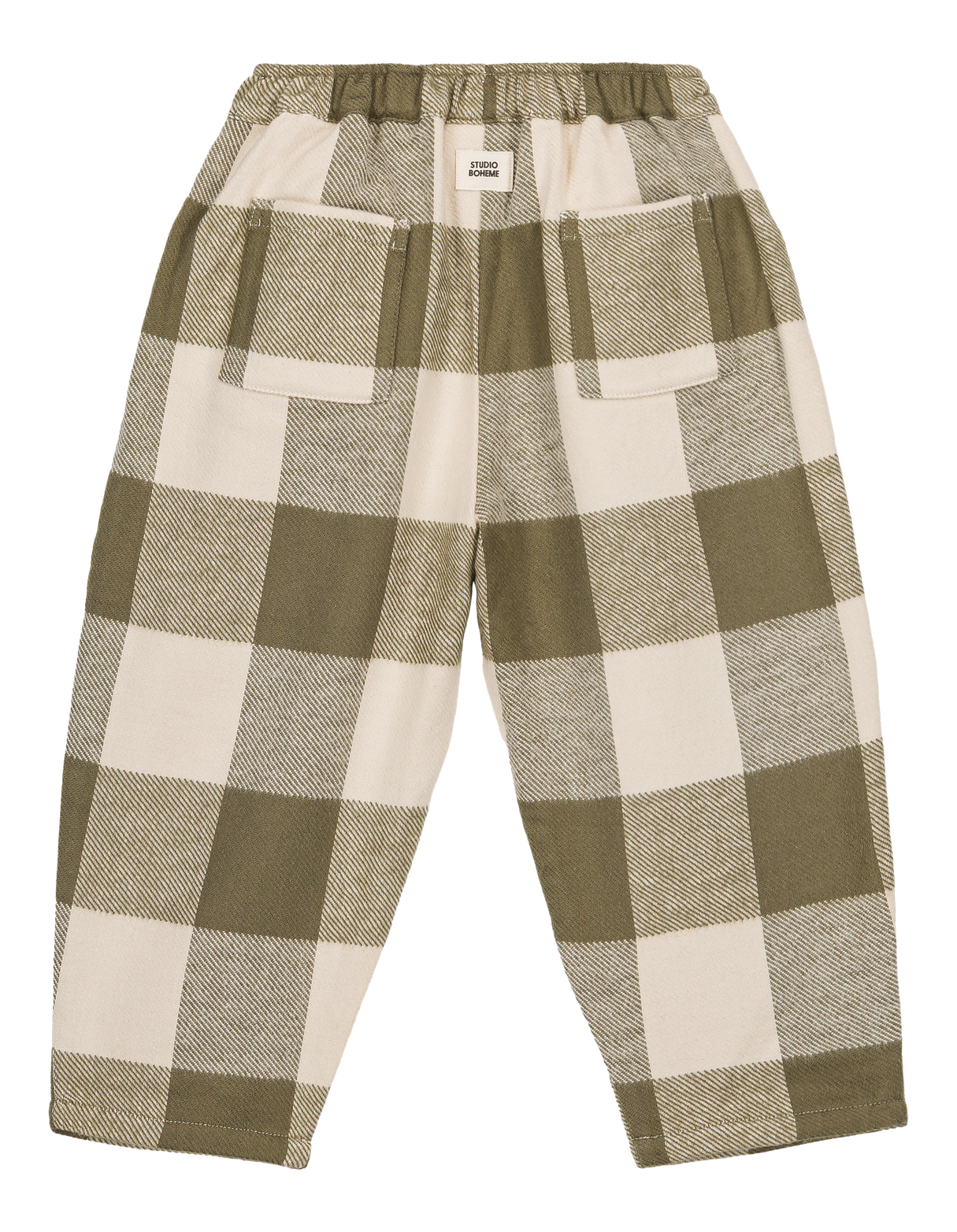 【STUDIO BOHEME】CARROT PANTS - KAKI GINGHAM
