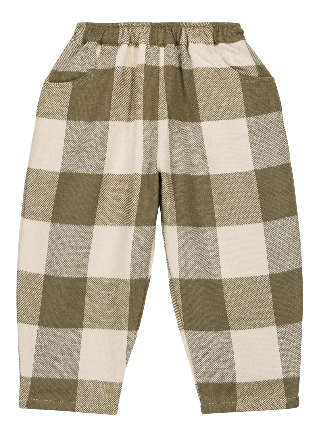 【STUDIO BOHEME】CARROT PANTS - KAKI GINGHAM