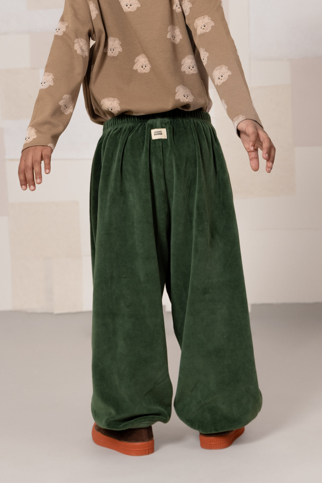 【STUDIO BOHEME】PORGY PANTS - GREEN CILANTRO