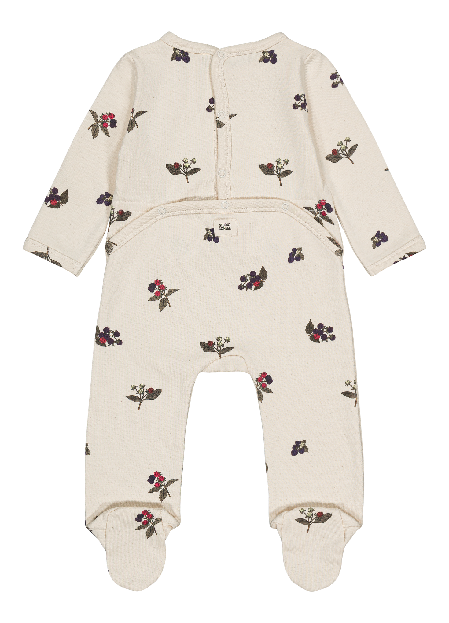 【STUDIO BOHEME】CHUBBY PYJAMAS - ECRU / BLACKBERRIES
