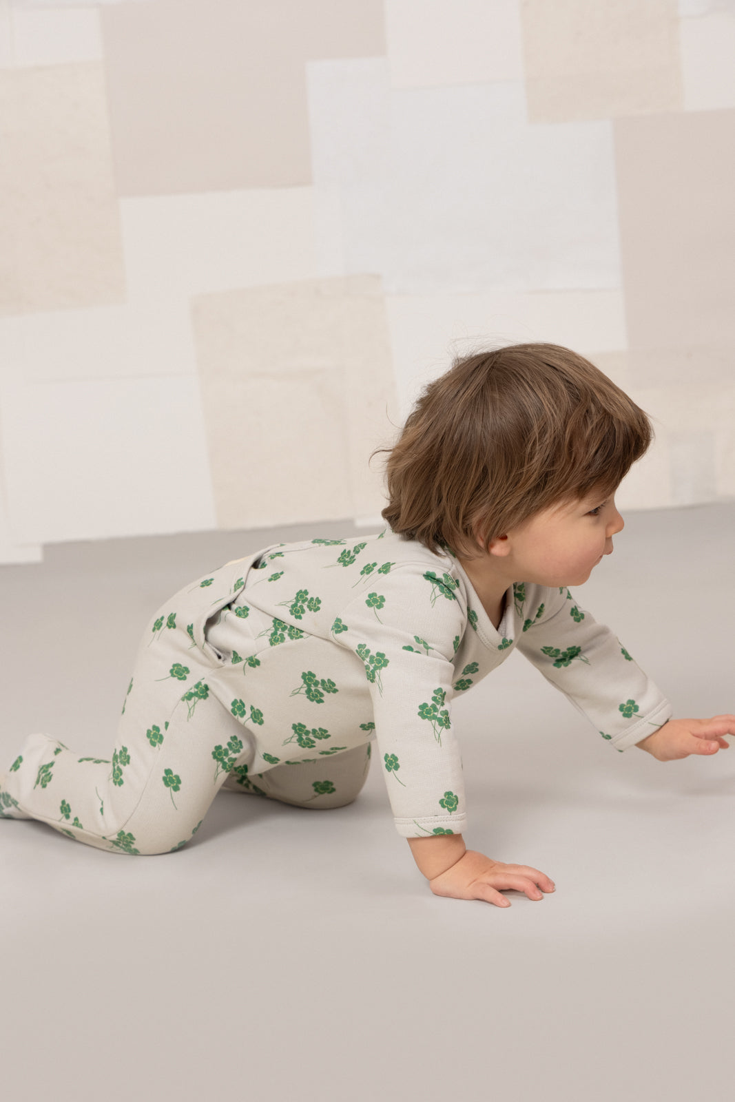 【STUDIO BOHEME】CHUBBY PYJAMAS - GREY / CLOVERS