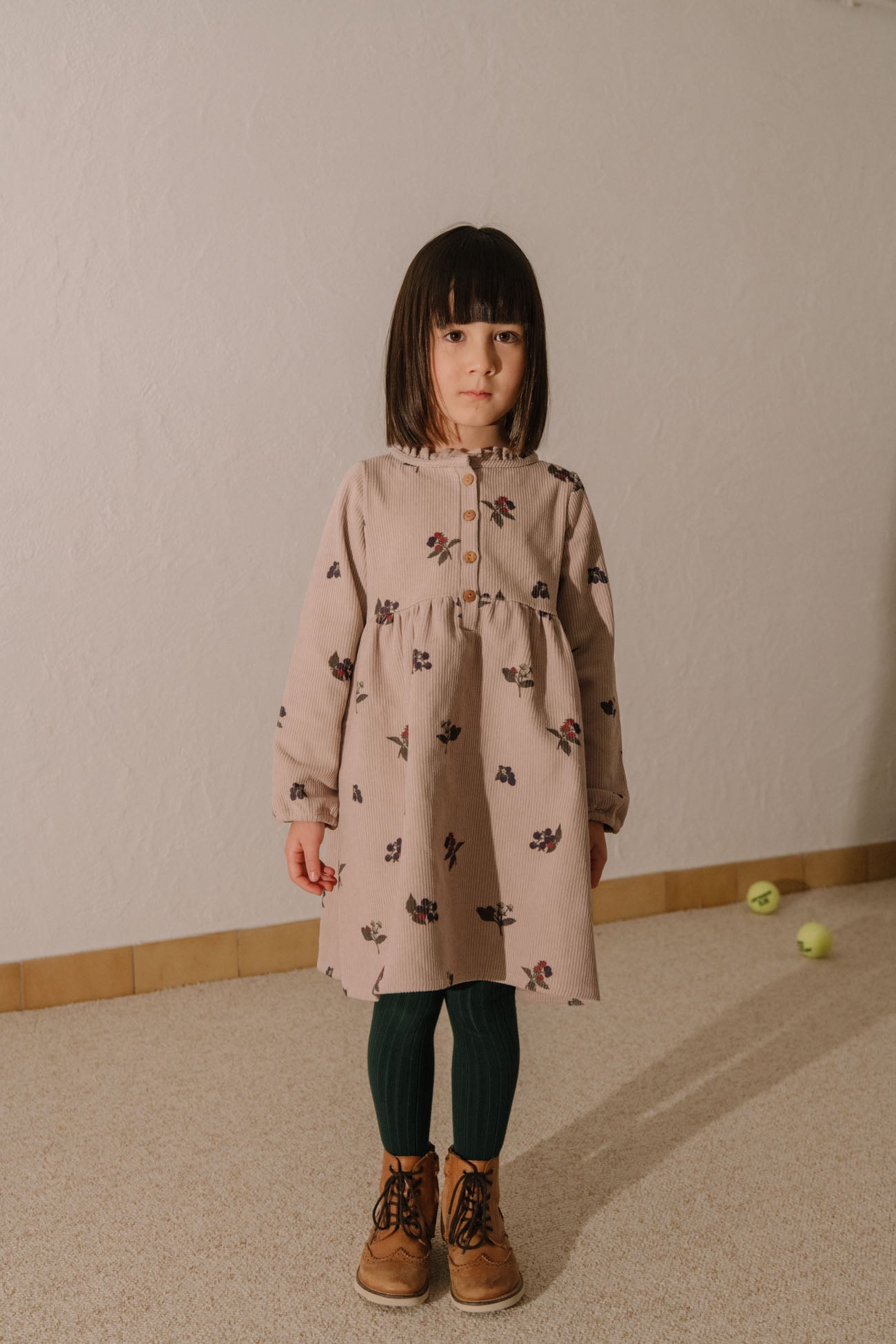【STUDIO BOHEME】VERMONT DRESS - LIGHT MAUVE / BLACKBERRIES