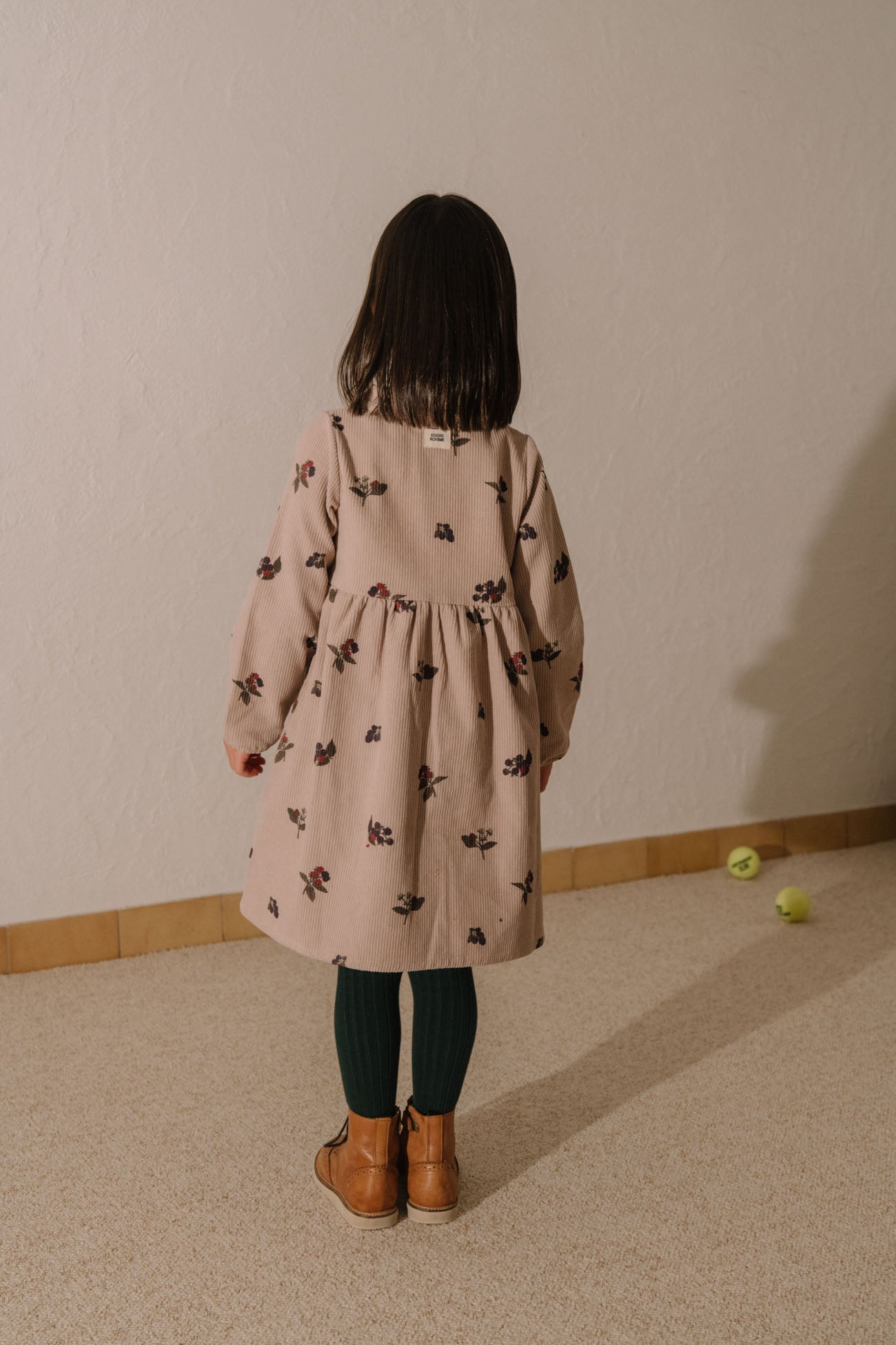 【STUDIO BOHEME】VERMONT DRESS - LIGHT MAUVE / BLACKBERRIES