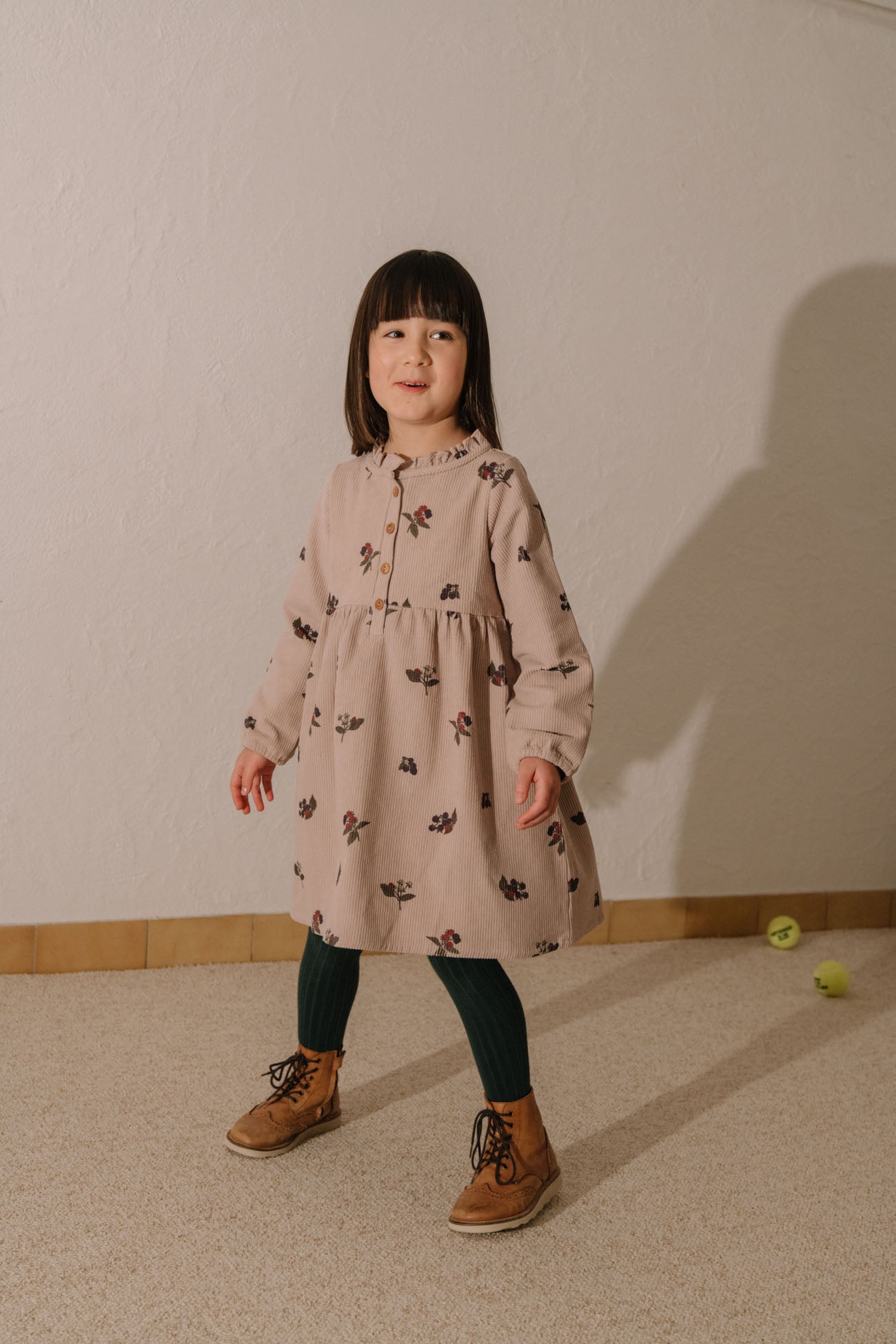 【STUDIO BOHEME】VERMONT DRESS - LIGHT MAUVE / BLACKBERRIES