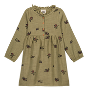 【STUDIO BOHEME】VERMONT DRESS -  GREEN ALOE  / BLACKBERRIES