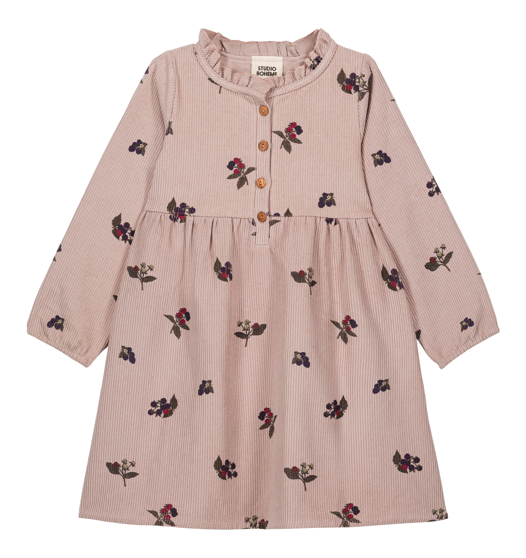 【STUDIO BOHEME】VERMONT DRESS - LIGHT MAUVE / BLACKBERRIES