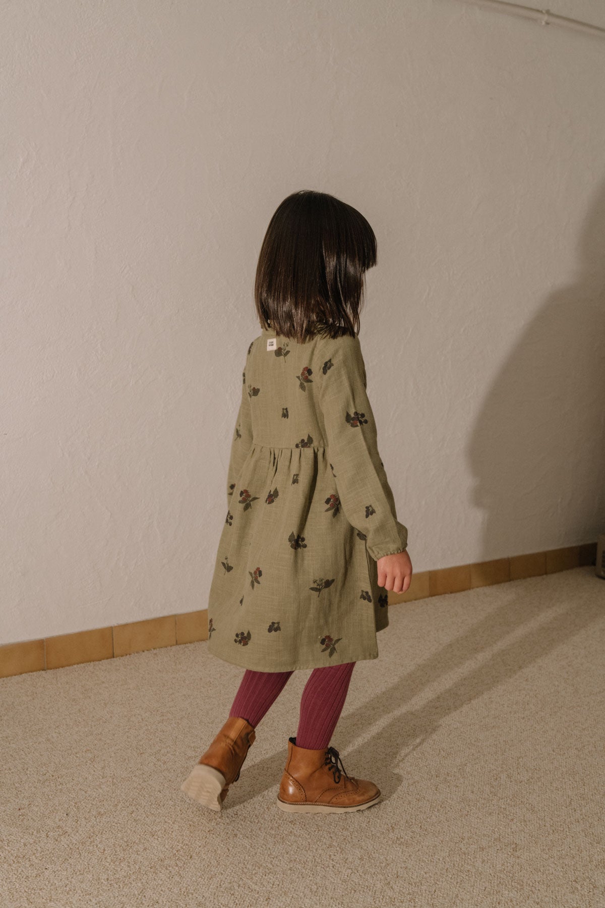 【STUDIO BOHEME】VERMONT DRESS -  GREEN ALOE  / BLACKBERRIES