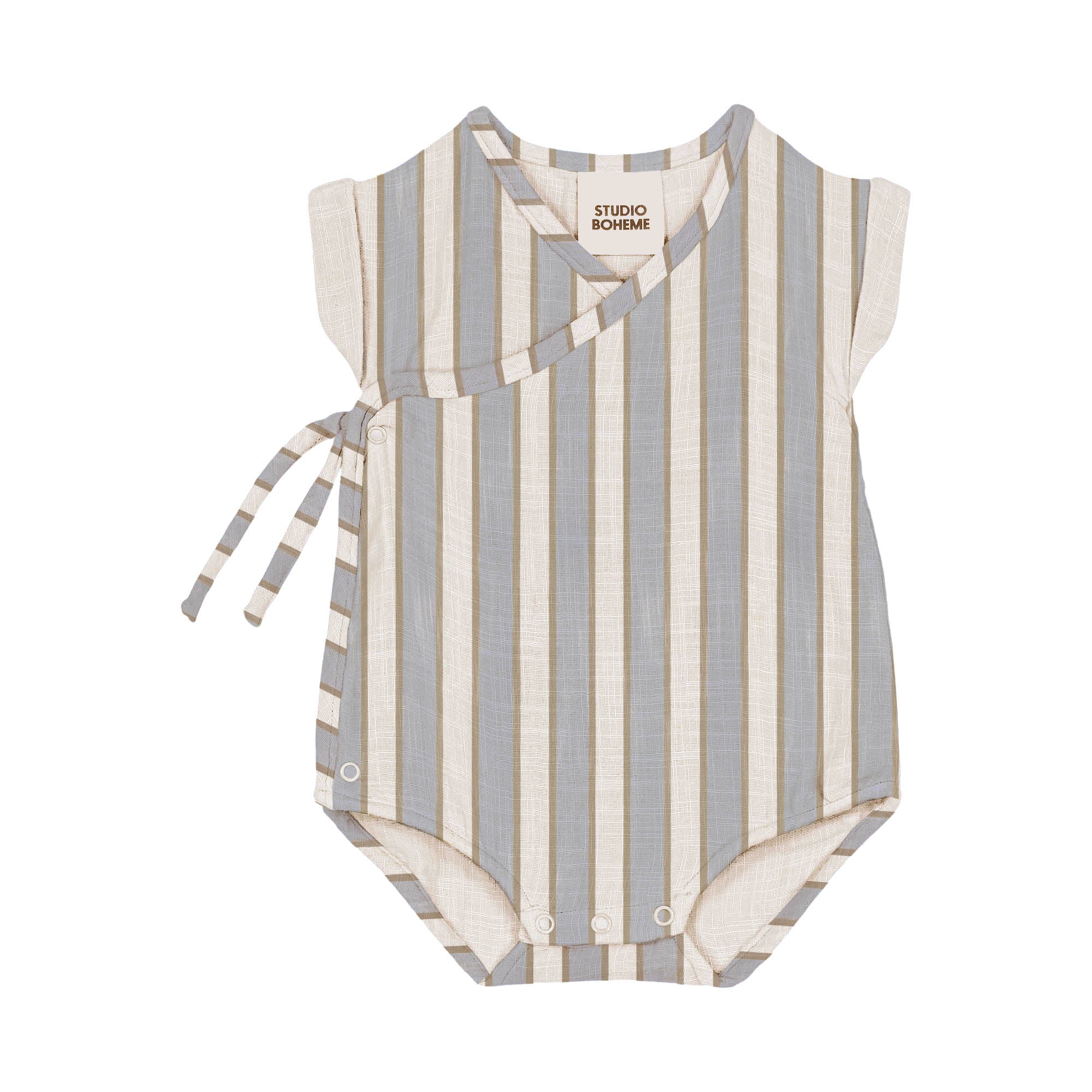 【STUDIO BOHEME】ROMPER NUAGE - BLUE / GOLD STRIPES