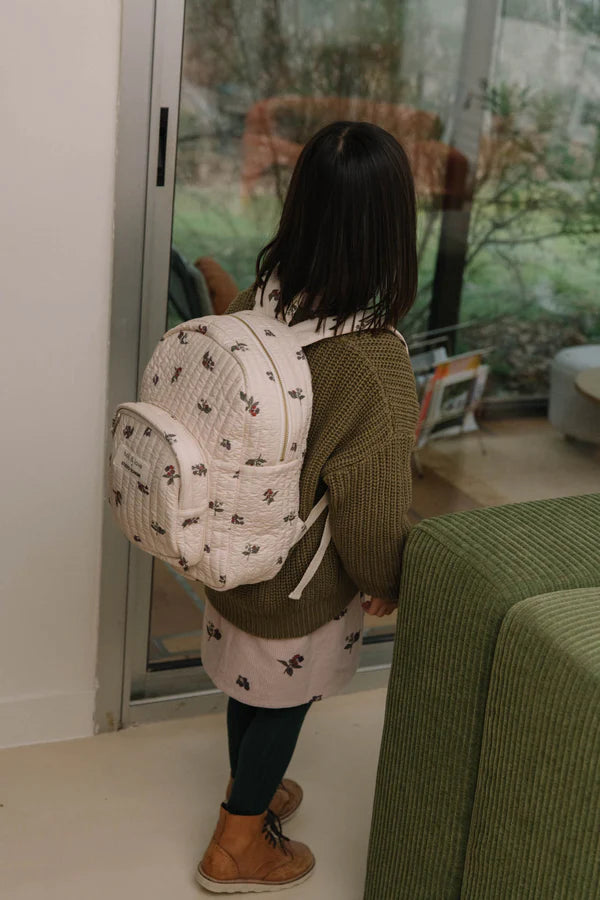 【STUDIO BOHEME】Backpack - ECRU / BLACKBERRIES