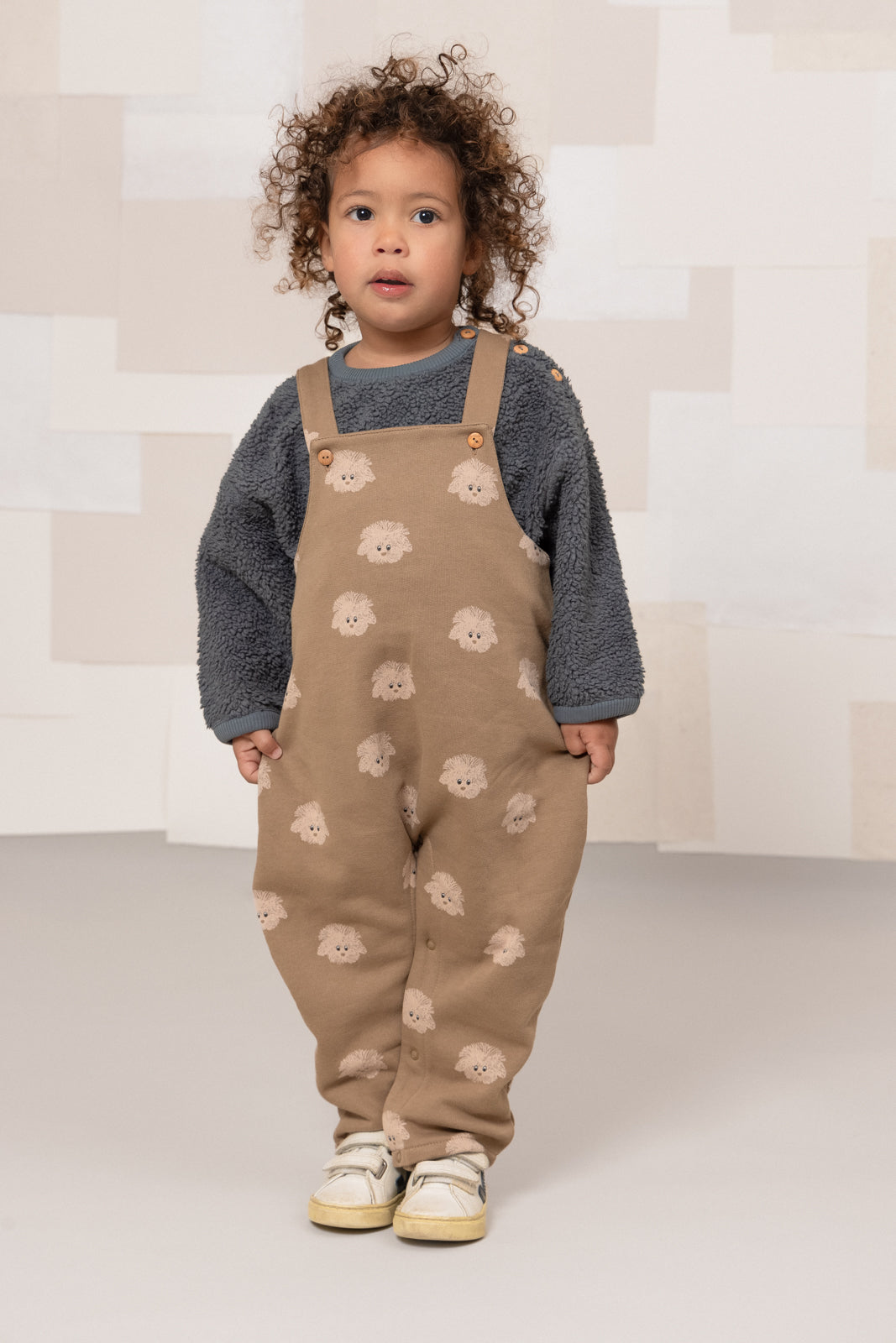 【STUDIO BOHEME】HOMER OVERALLS - MOCHA / DOGS