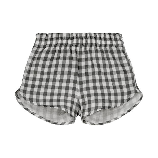 スタジオボエム ショートパンツ ジョーゼット ギンガムチェック 着用イメージ