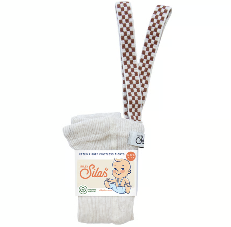 【SILLY Silas】シリーサイラス Footless Collection_Cream Checked