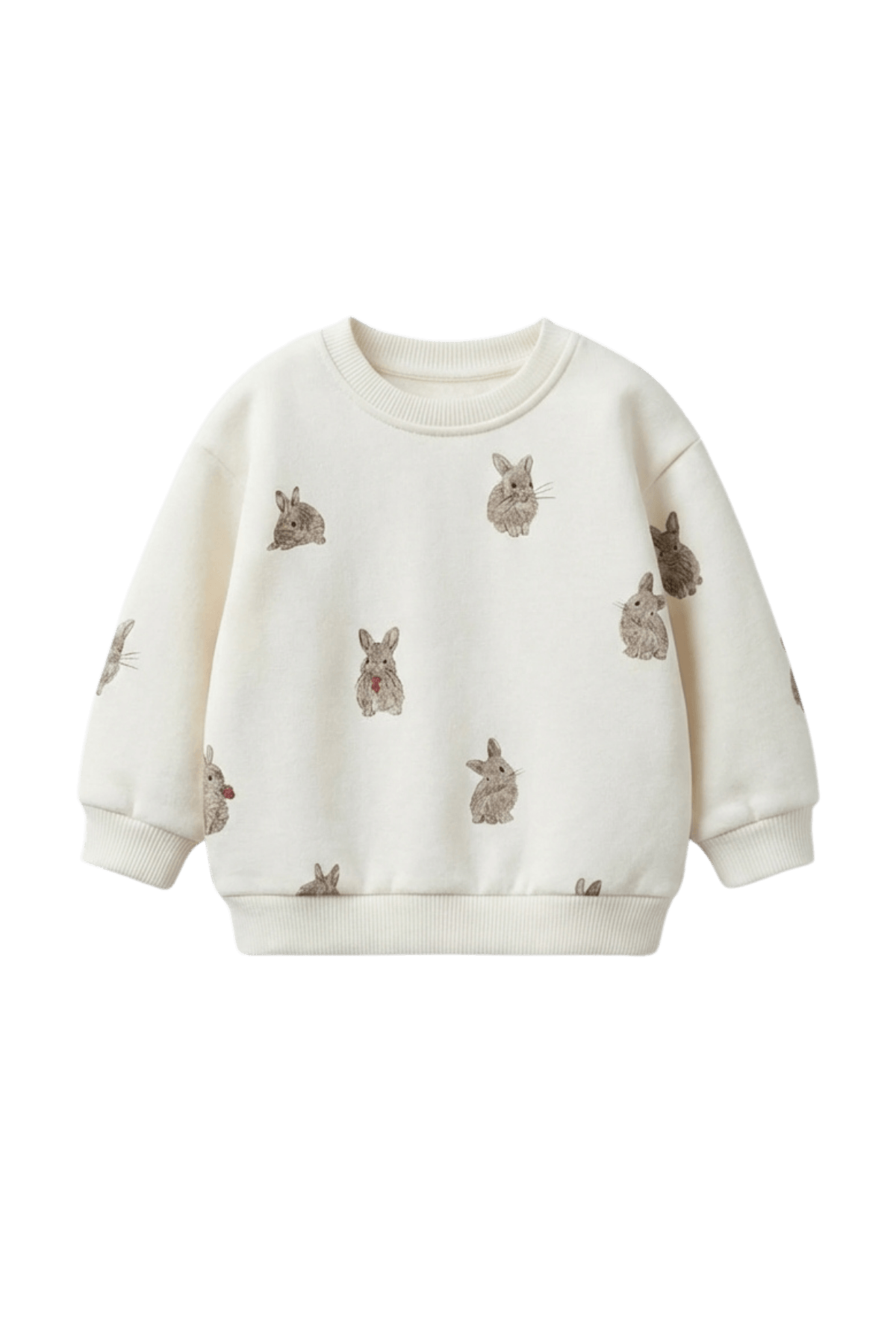 DROP2★【STUDIO BOHEME】BART SWEAT-SHIRT - ECRU / RABBITS