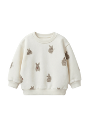 DROP2★【STUDIO BOHEME】BART SWEAT-SHIRT - ECRU / RABBITS