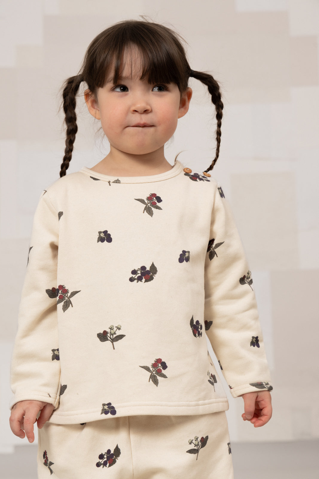 【STUDIO BOHEME】NOÉ SWEAT-SHIRT - ECRU / BLACKBERRIES