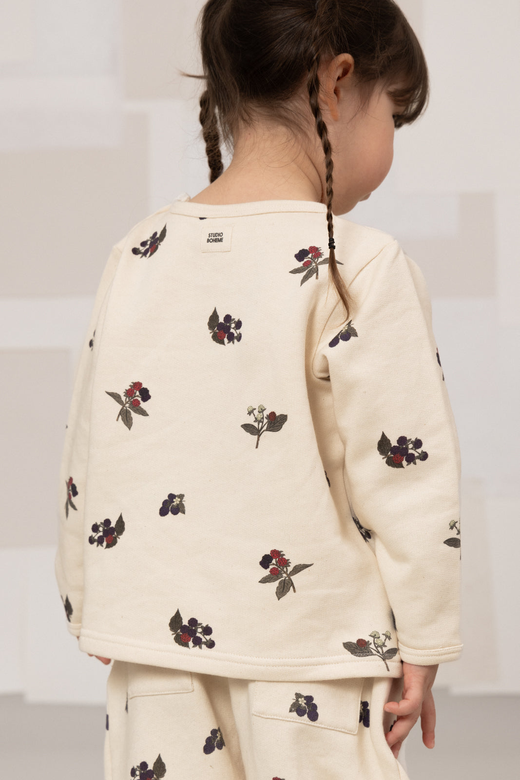 【STUDIO BOHEME】NOÉ SWEAT-SHIRT - ECRU / BLACKBERRIES