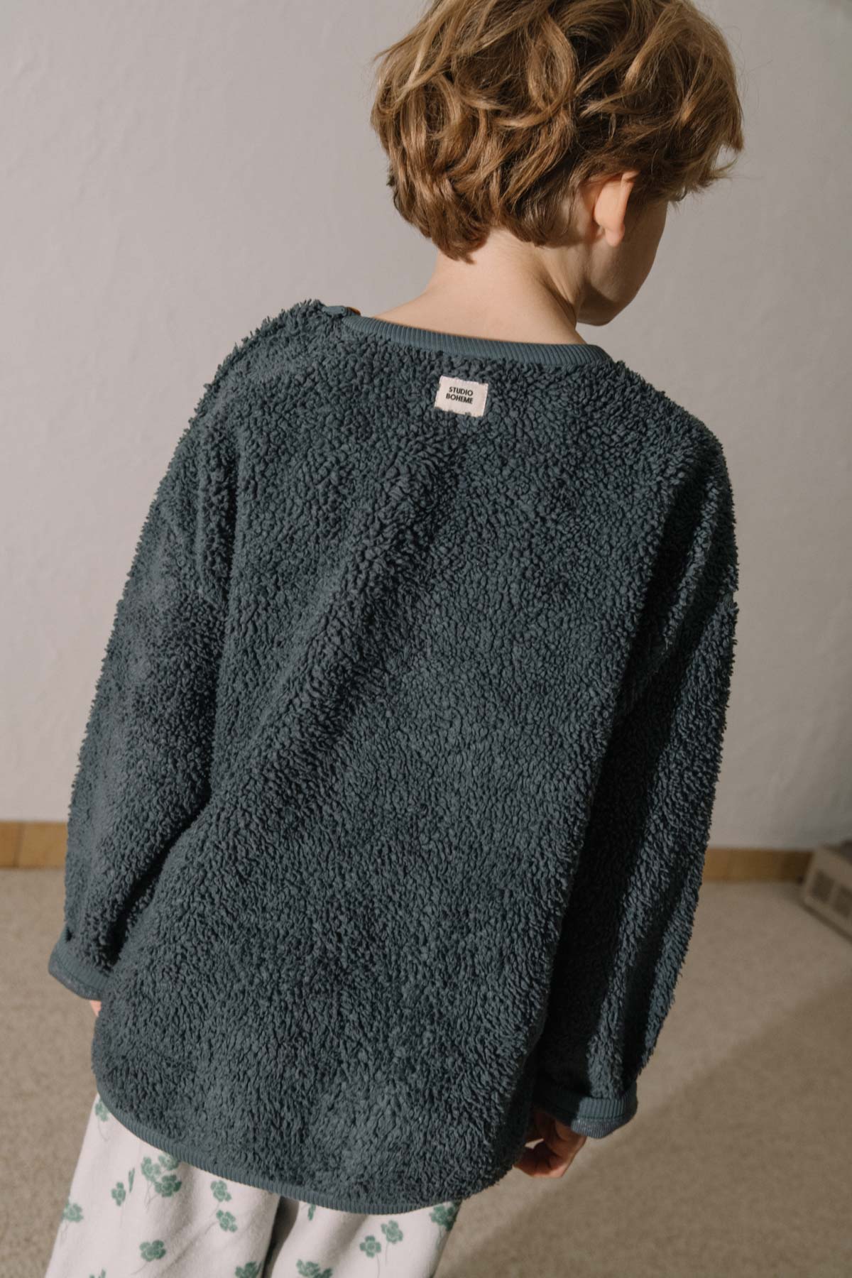 【STUDIO BOHEME】OURS SWEAT-SHIRT - GREY BLUE