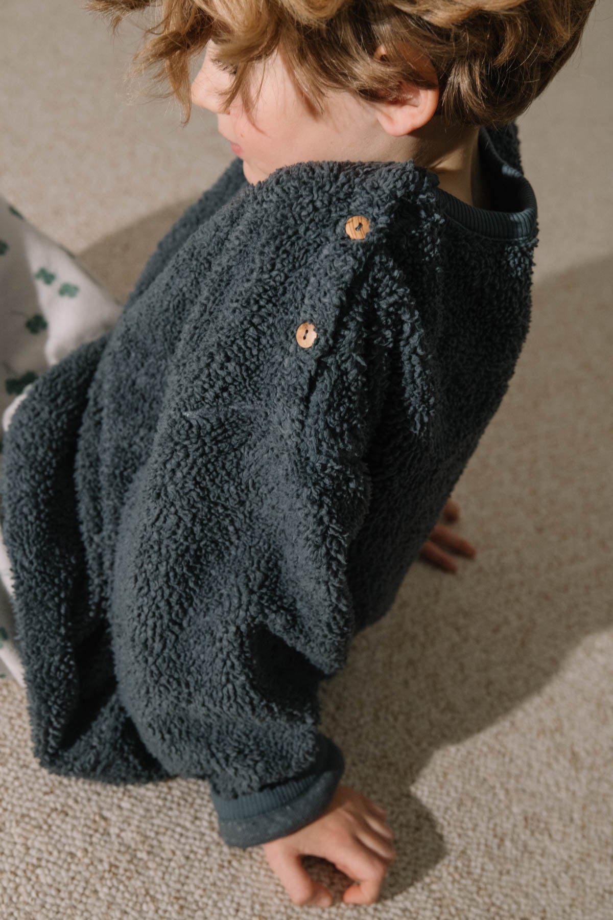 【STUDIO BOHEME】OURS SWEAT-SHIRT - GREY BLUE