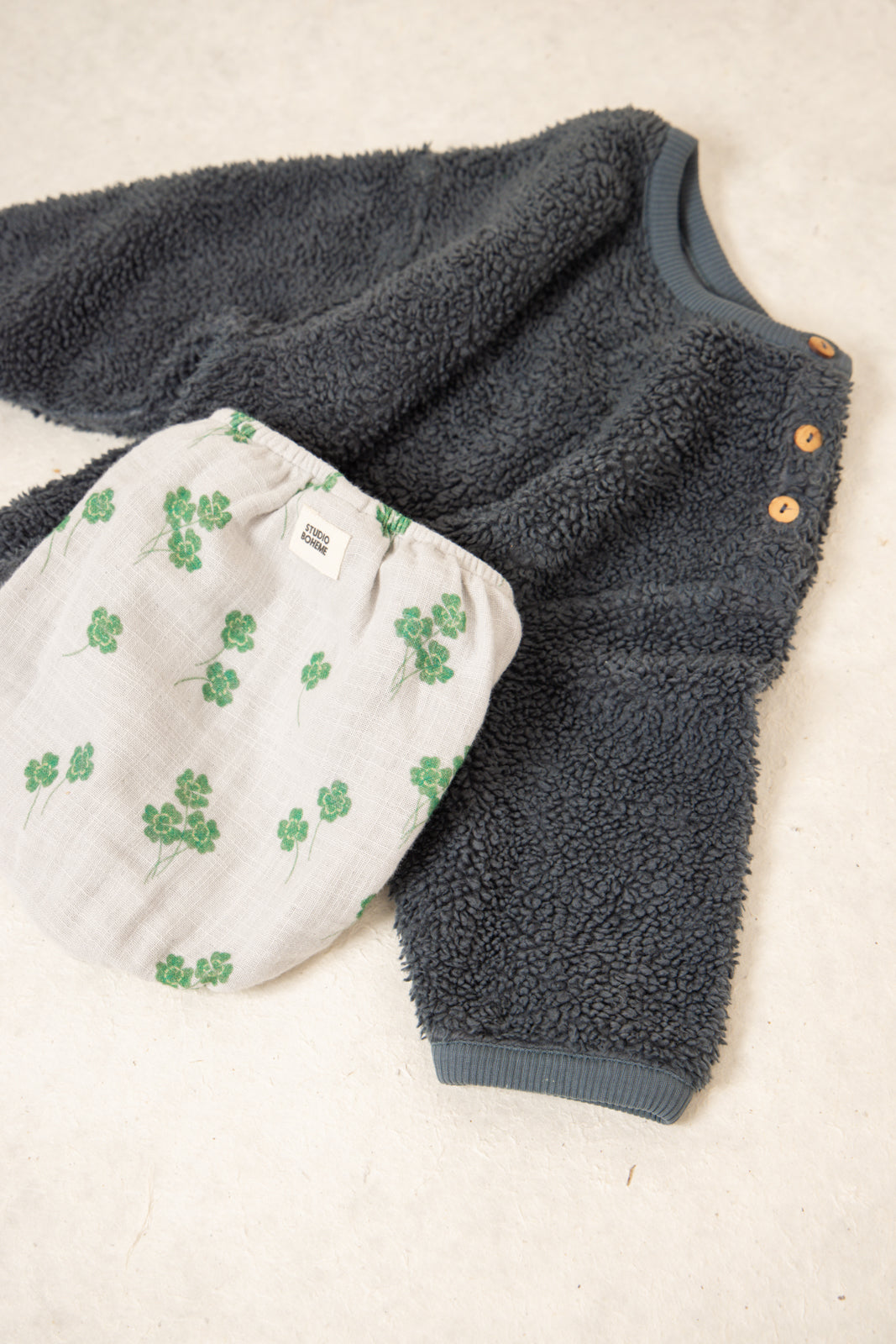 【STUDIO BOHEME】OURS SWEAT-SHIRT - GREY BLUE