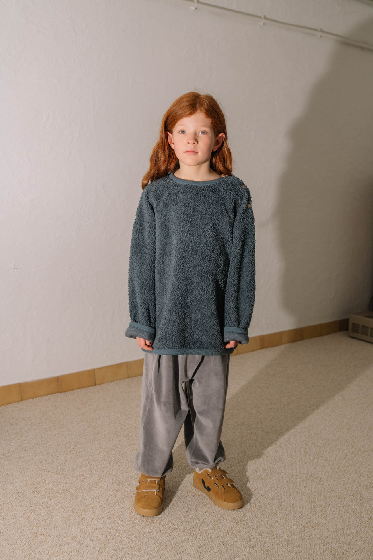 【STUDIO BOHEME】OURS SWEAT-SHIRT - GREY BLUE