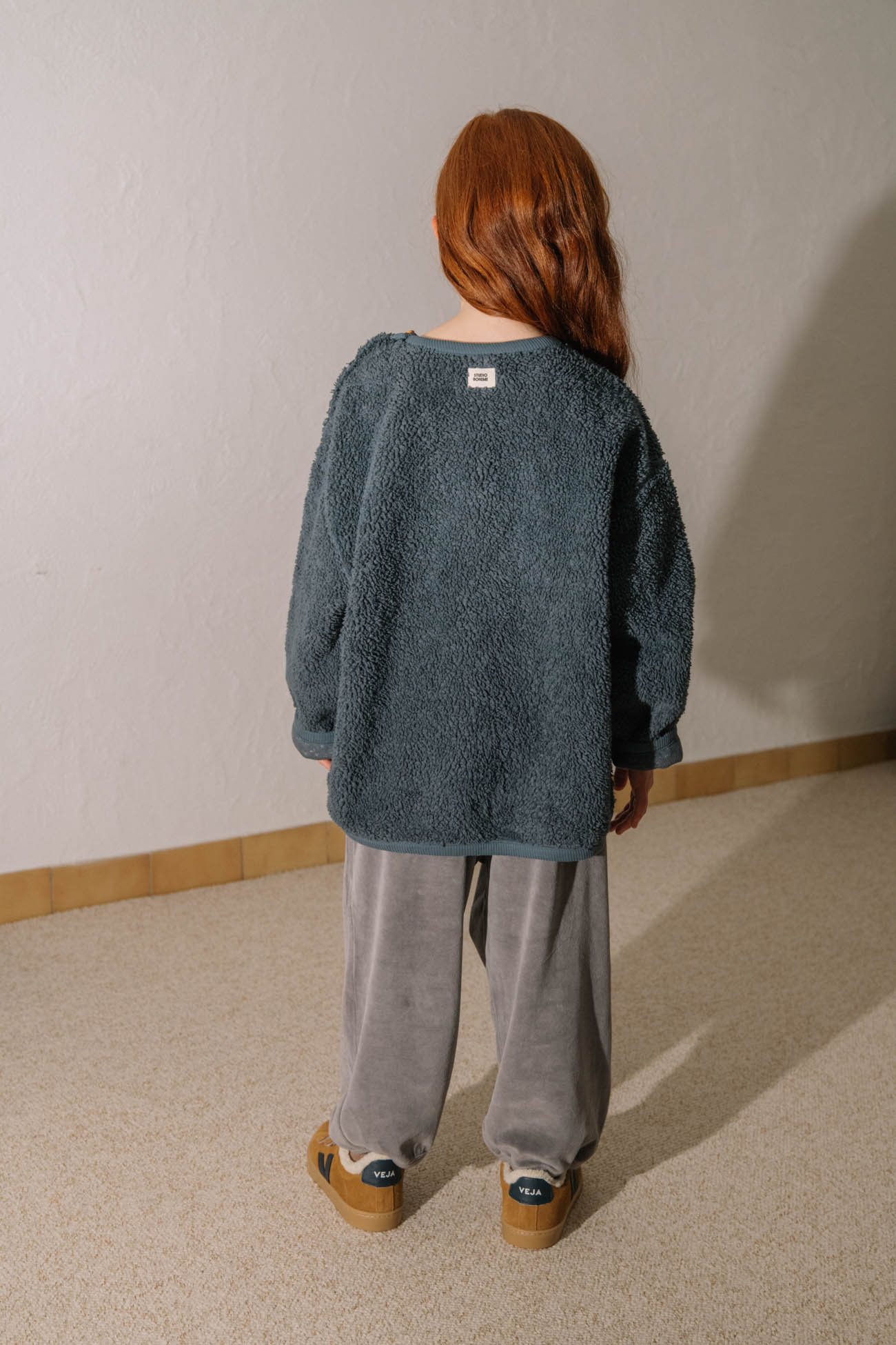 【STUDIO BOHEME】OURS SWEAT-SHIRT - GREY BLUE