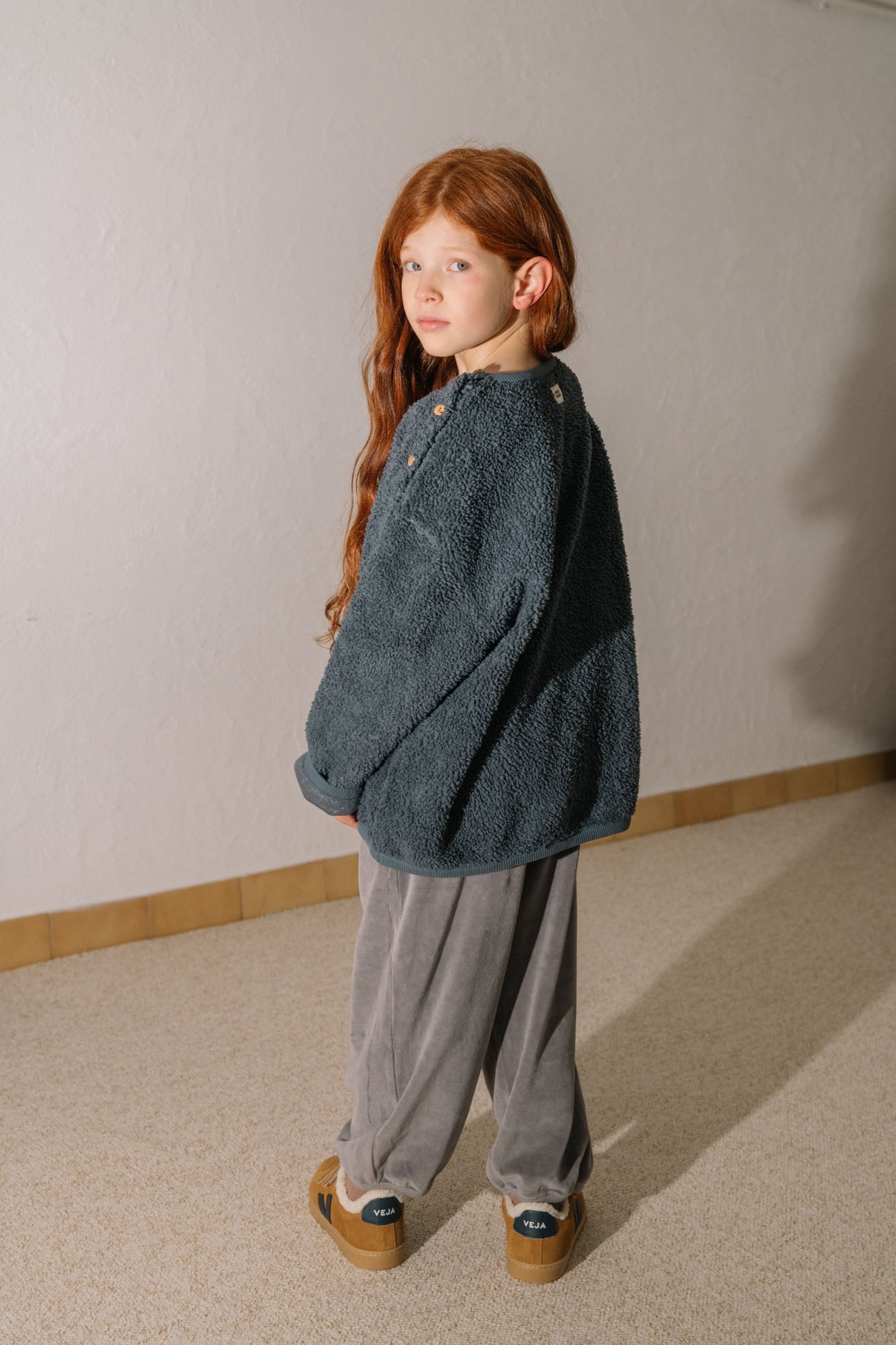【STUDIO BOHEME】OURS SWEAT-SHIRT - GREY BLUE