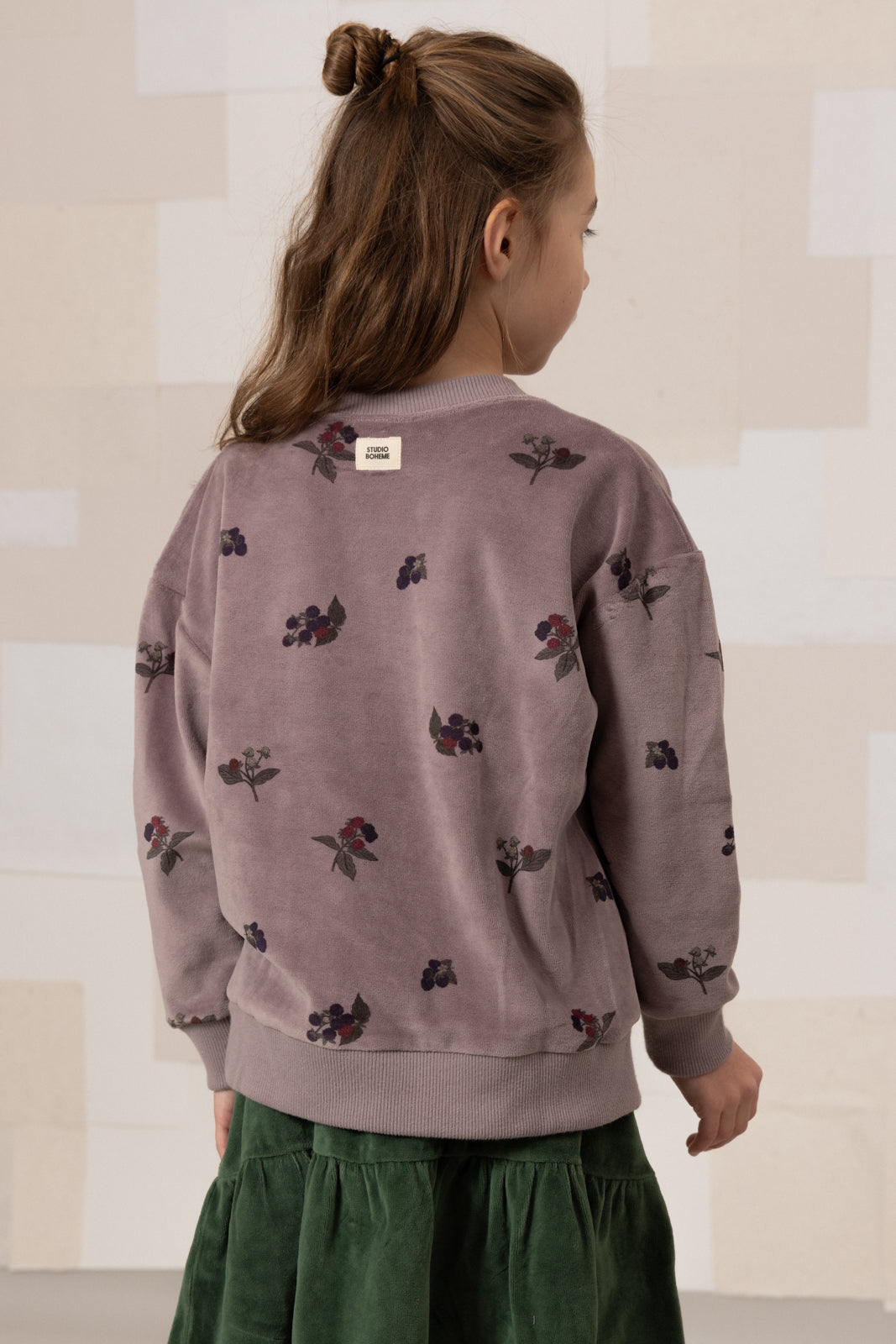 【STUDIO BOHEME】BART SWEAT-SHIRT - MAUVE / BLACKBERRIES