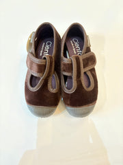 【cienta】Tストラップ/velour Brown(977-075)