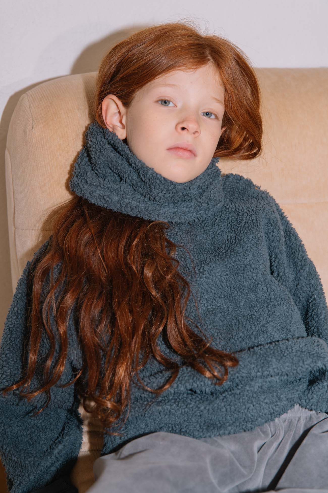 【STUDIO BOHEME】OURS SWEAT-SHIRT - GREY BLUE