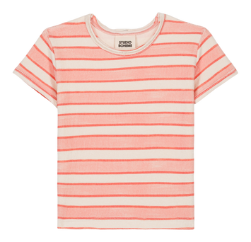 【STUDIO BOHEME】TSHIRT ESSENTIAL - PINK / RED STRIPES