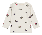 【STUDIO BOHEME】LALA T-SHIRT - ECRU / BLACKBERRIES