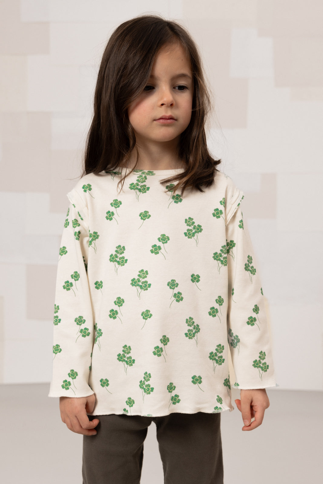 【STUDIO BOHEME】LALA T-SHIRT - ECRU / CLOVERS